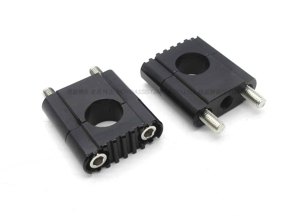 BEETタイプ アルミ ハンドルホルダー ブラック / 22mm 汎用 ハンドルポスト XJR400R RZ250 XJR1300 XJ400 TW200 TW225 R1-Z_画像3