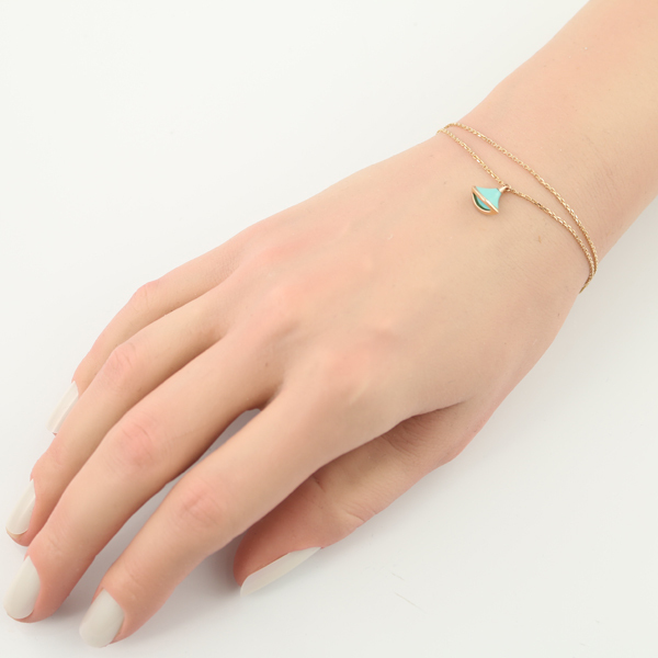 ブルガリ ブレスレット ターコイズ トルコ石 ディーヴァドリーム K18PG BLJ_画像4