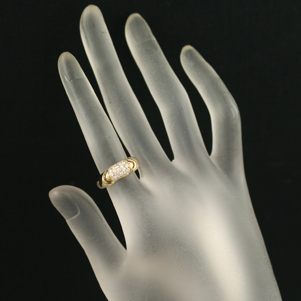 ブルガリ リング ダイヤ ダイヤモンド チェルティカ パヴェ 10号 K18YG 指輪 BLJ_画像5