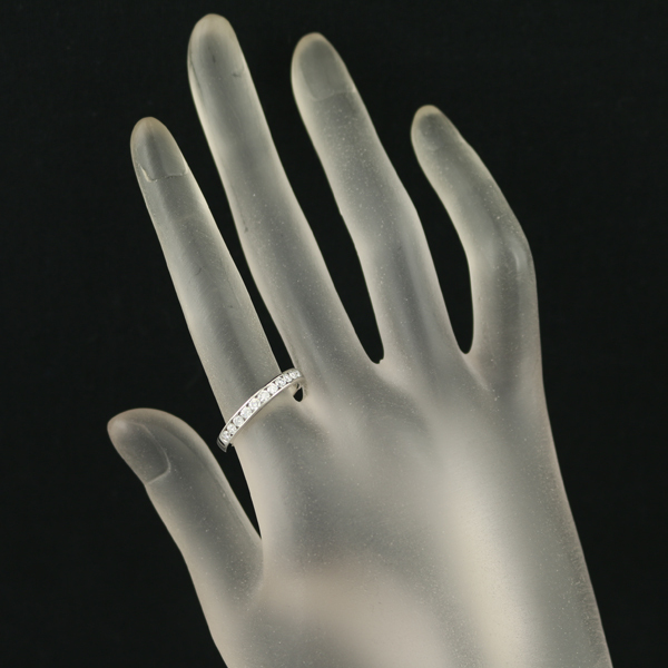 ティファニー リング ダイヤ ダイヤモンド ウェディングバンド チャネルセッティング ハーフ 3mm 12.5号 Pt950 指輪 BLJ_画像5