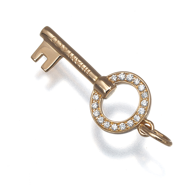 ティファニー ペンダントトップ ダイヤ ダイヤモンド モダンキー オープンラウンド チャーム K18PG BLJ_画像2