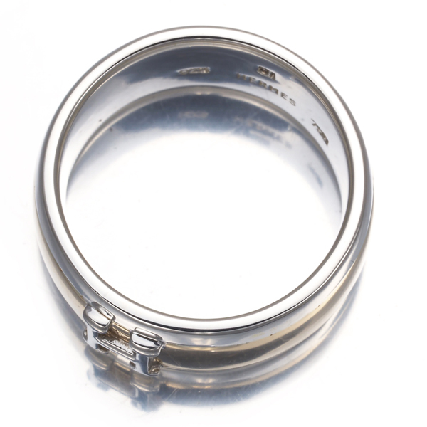 エルメス リング Hロゴ コンビカラー 51号 K18YG/シルバー 925 指輪 BLJ_画像2