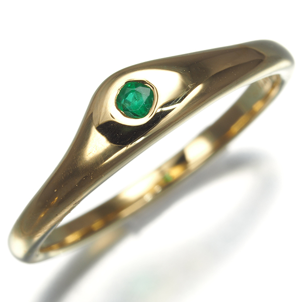 ティファニー リング エメラルド 10号 K18YG 指輪 BLJ_画像2