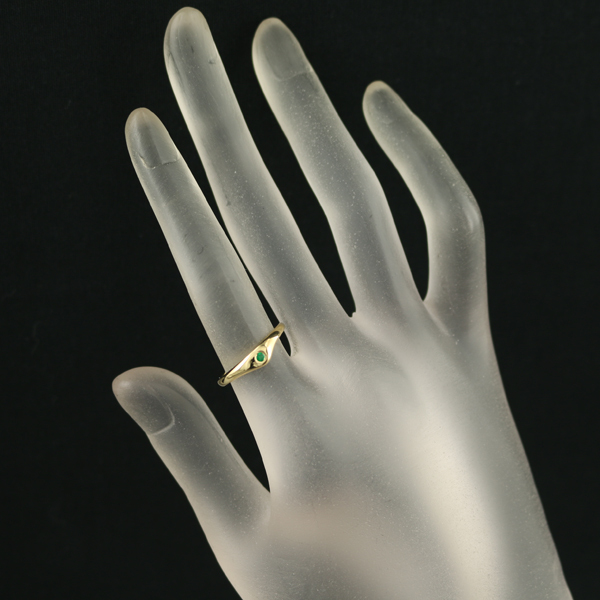 ティファニー リング エメラルド 10号 K18YG 指輪 BLJ_画像5