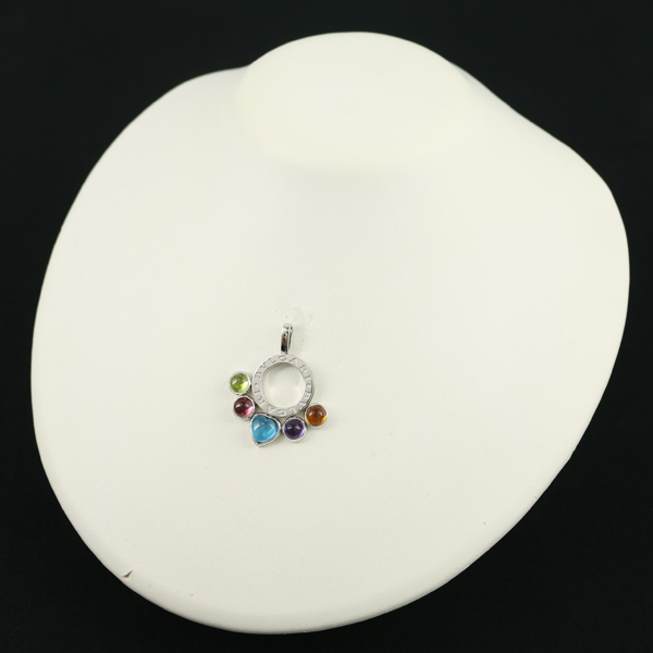  BVLGARY a ноги la подвеска с цепью топаз аметист оливин турмалин многоцветный K18WGBLJ большое снижение цены товар 