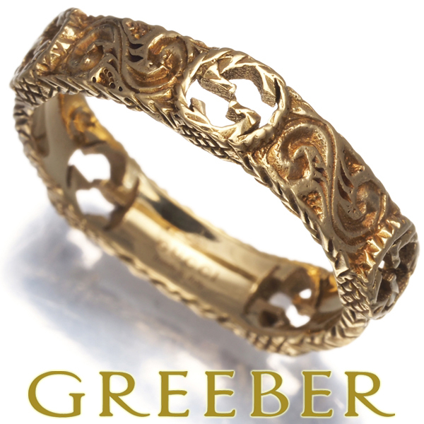  Gucci кольцо Inter locking G 9 номер K18YG кольцо BLJ