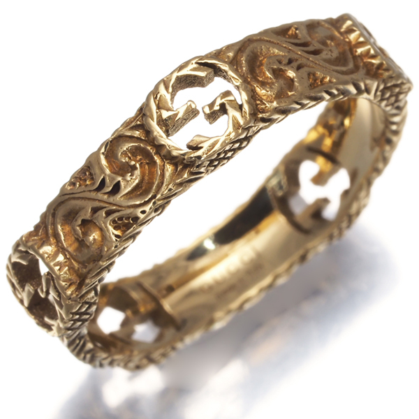  Gucci кольцо Inter locking G 9 номер K18YG кольцо BLJ