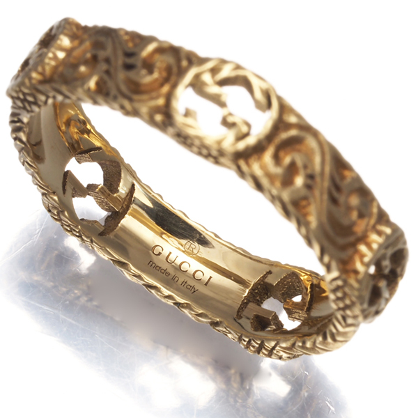  Gucci кольцо Inter locking G 9 номер K18YG кольцо BLJ