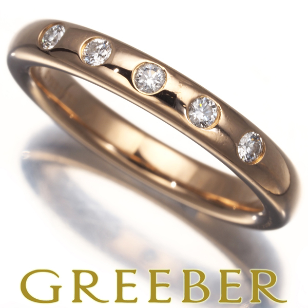 ティファニー リング ダイヤ ダイヤモンド スタッキングバンド ウェディング 2.8mm 5P 6.5号 K18PG 指輪 BLJ 限界値下げ品_画像1