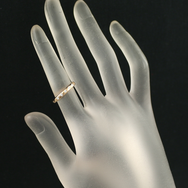 ティファニー リング ダイヤ ダイヤモンド スタッキングバンド ウェディング 2.8mm 5P 6.5号 K18PG 指輪 BLJ 限界値下げ品_画像5