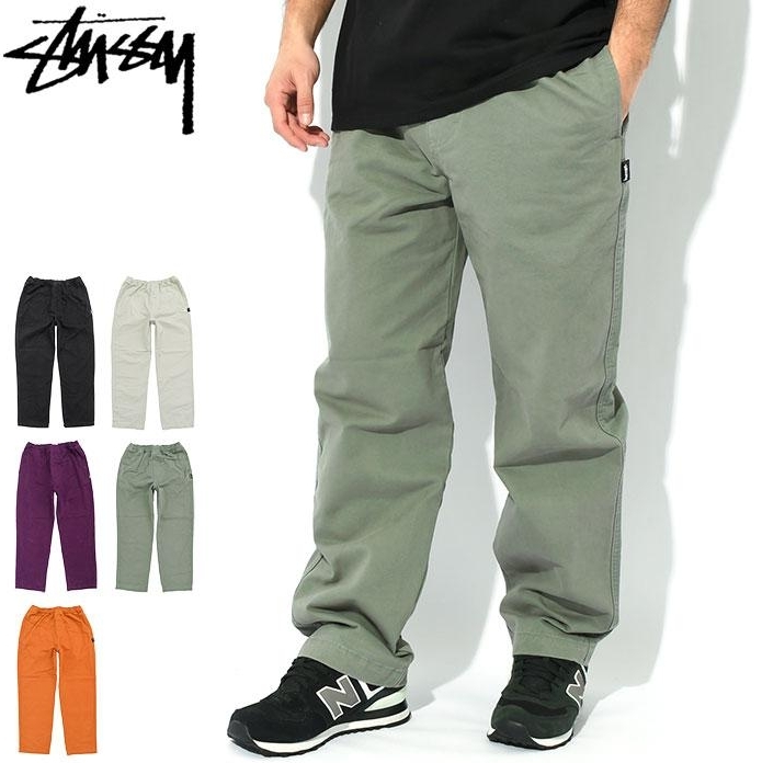 ◆定価2.4万 美品 STUSSY ステューシー 24ss 2024年春夏 Brushed Beach pant ブラッシュド イージーパンツ Mサイズ ダークオレンジ_画像6