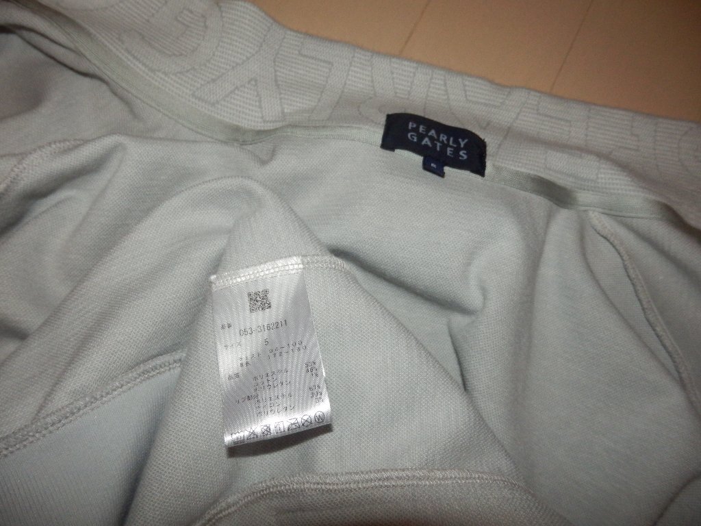 美品 現行モデル★PEARLY GATES パーリーゲイツ★メンズ フルジップスウェット / 053-3162211★サイズ5 L_画像9