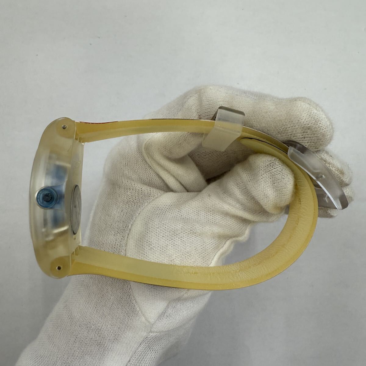 ▽1円〜 Swatch スウォッチ Blue Man Group ブルーマン・グループ コラボウォッチ SUJK104C クオーツ 腕時計 現状不動品 KB2629_画像9