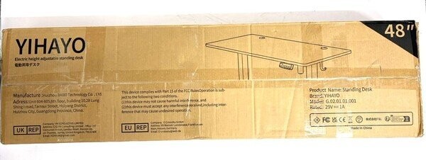 1円スタート 訳有 YIHAYO ゲーミングデスク 昇降デスク 電動 幅120×奥行き60×高さ46～72cm 高さメモリー機能 天板耐荷重70kg 黒 Y1099/JS_画像3