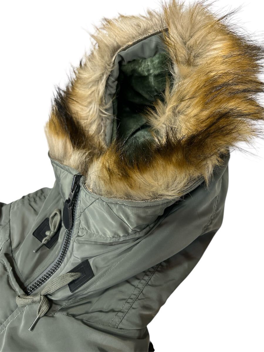 アヴィレックス AVIREX フライトジャケット ミリタリージャケット N-3B 中綿 カーキ　XL_画像5