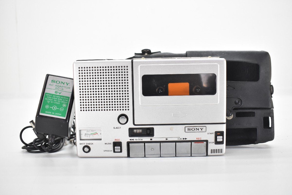 SONY TC-1100 кассета магнитофон кейс адаптор есть [ Sony ][CASSETTE RECORDER][ Showa Retro ][ подлинная вещь ]2M