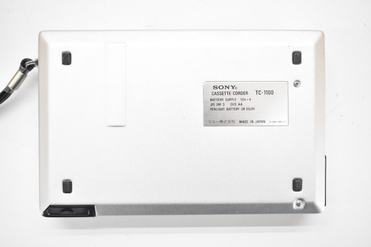 SONY TC-1100 кассета магнитофон кейс адаптор есть [ Sony ][CASSETTE RECORDER][ Showa Retro ][ подлинная вещь ]2M