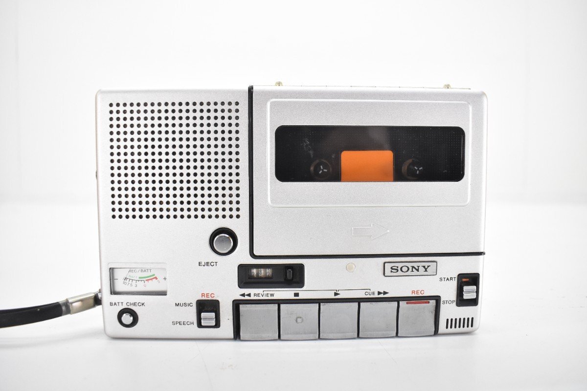 SONY TC-1100 кассета магнитофон кейс адаптор есть [ Sony ][CASSETTE RECORDER][ Showa Retro ][ подлинная вещь ]2M