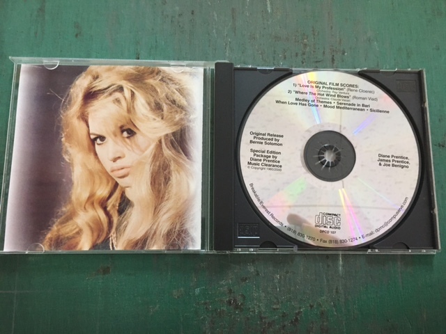 OST/LOVE IS MY PROFESSION/WHERE THE HOT WIND BLOWS/DPCD107/BRIGITTE BARDOT/ブリジット・バルドー/可愛い悪魔/ジーナ・ロロブリジーダ_画像2