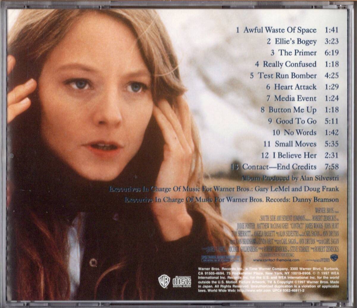 【サントラCD】アラン・シルヴェストリ「コンタクト」ジョディ・フォスター*1997年発売*国内初盤*帯付*良品*ALAN SILVESTRI_画像3