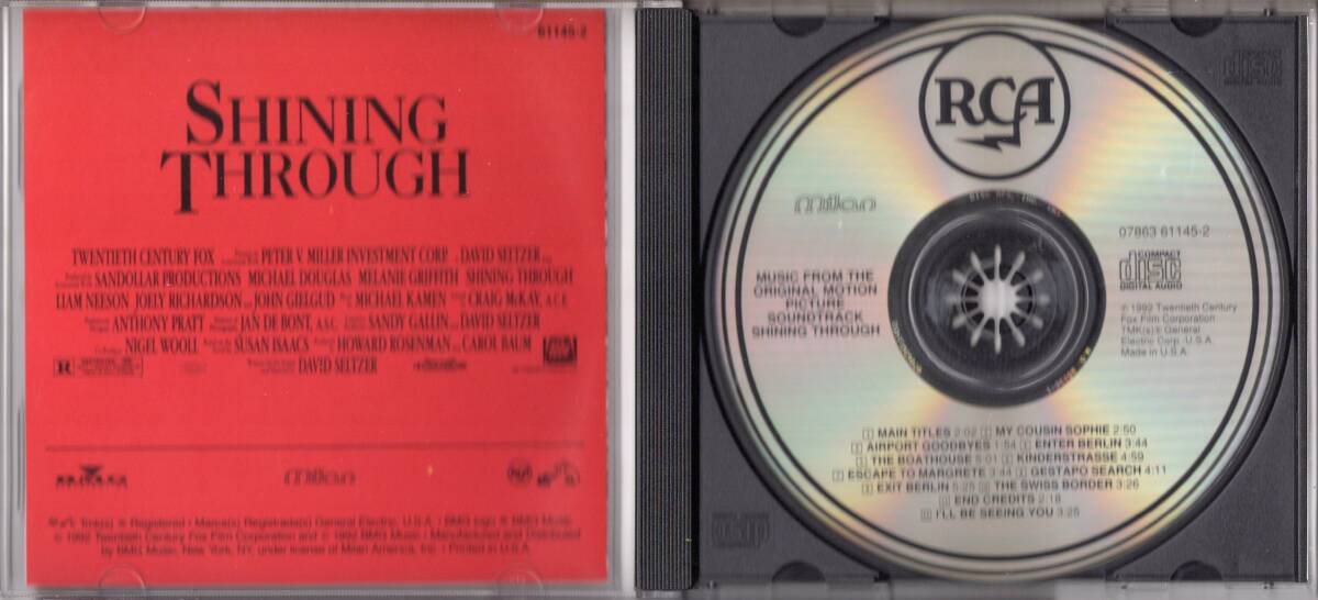 【サントラCD】マイケル・ケイメン「嵐の中で輝いて」マイケル・ダグラス＊メラニー・グリフィス＊1992年＊USA盤＊良品＊MICHAEL KAMEN_画像3