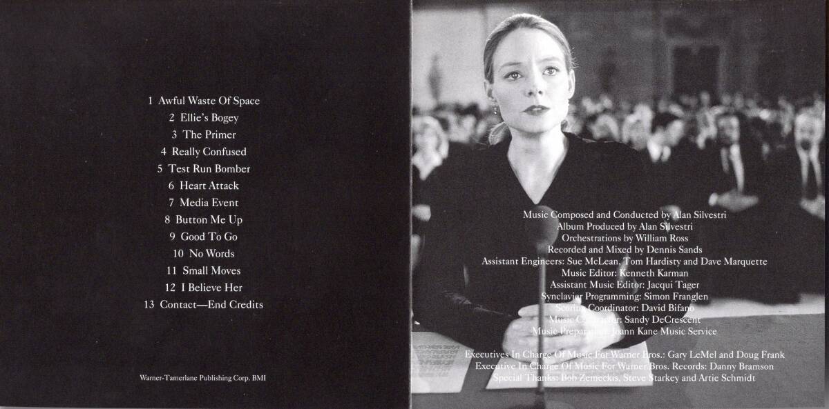 【サントラCD】アラン・シルヴェストリ「コンタクト」ジョディ・フォスター*1997年発売*国内初盤*帯付*良品*ALAN SILVESTRI_画像5