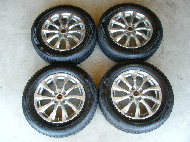 ライズ ロッキー ガソリン車に 2020年製 BRIDGESTONE BLIZZAK VRX2 195/65R16 スタッドレスタイヤ BALMINUM アルミ付き 4本セット S1751_画像1