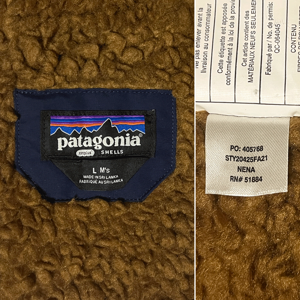 Lサイズ FA21 patagonia パタゴニア ラインドイスマスフーディ LINED ISTHMUS HOODY ジャケット パーカ 裏フリース 裏ボア 紺ネイビー 廃盤_画像3