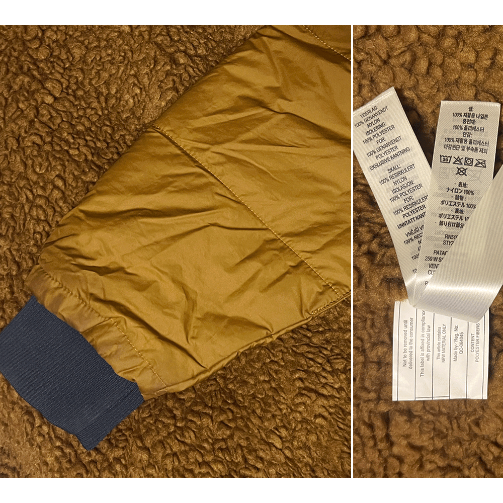 Lサイズ FA21 patagonia パタゴニア ラインドイスマスフーディ LINED ISTHMUS HOODY ジャケット パーカ 裏フリース 裏ボア 紺ネイビー 廃盤_画像8