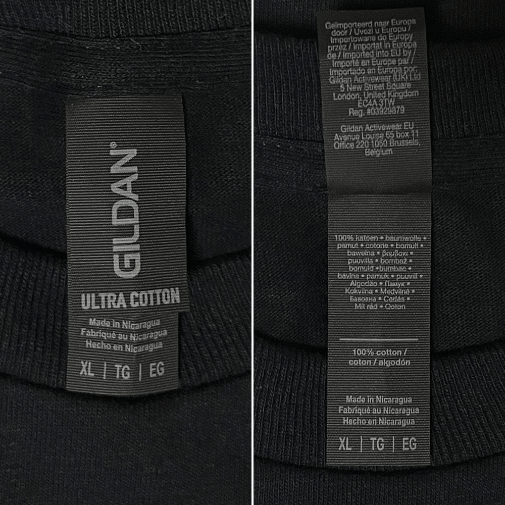 XLサイズ 袖プリント 青フレイム ファイヤーパターン長袖Tシャツ ロンT ブラック ビンテージ ハーレーダビッドソン HARLEY vintage Gildan_画像3