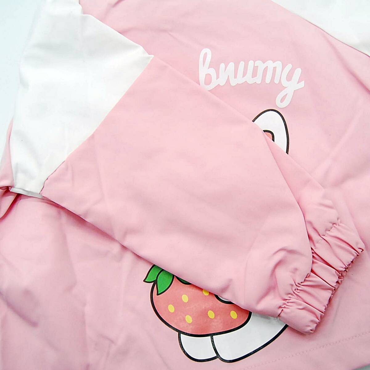 【送料無料】新品 キッズ うさちゃん パーカー ジャケット 100cm 女の子用 フード付 子供服 ウィンドブレーカー アウター ピンク うさぎ_画像6