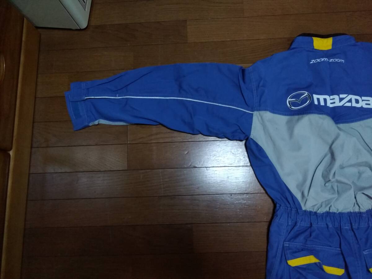 **[ Mazda ]MAZDA Mazda синий цвет длинный рукав Work комбинезон комбинезон M/ механизм nik комбинезон / обслуживание / рабочая одежда ②[ редкий товар?] **