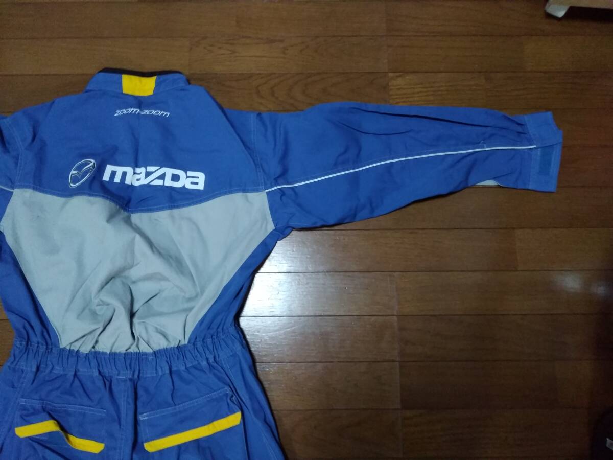 **[ Mazda ]MAZDA Mazda синий цвет длинный рукав Work комбинезон комбинезон M/ механизм nik комбинезон / обслуживание / рабочая одежда ②[ редкий товар?] **