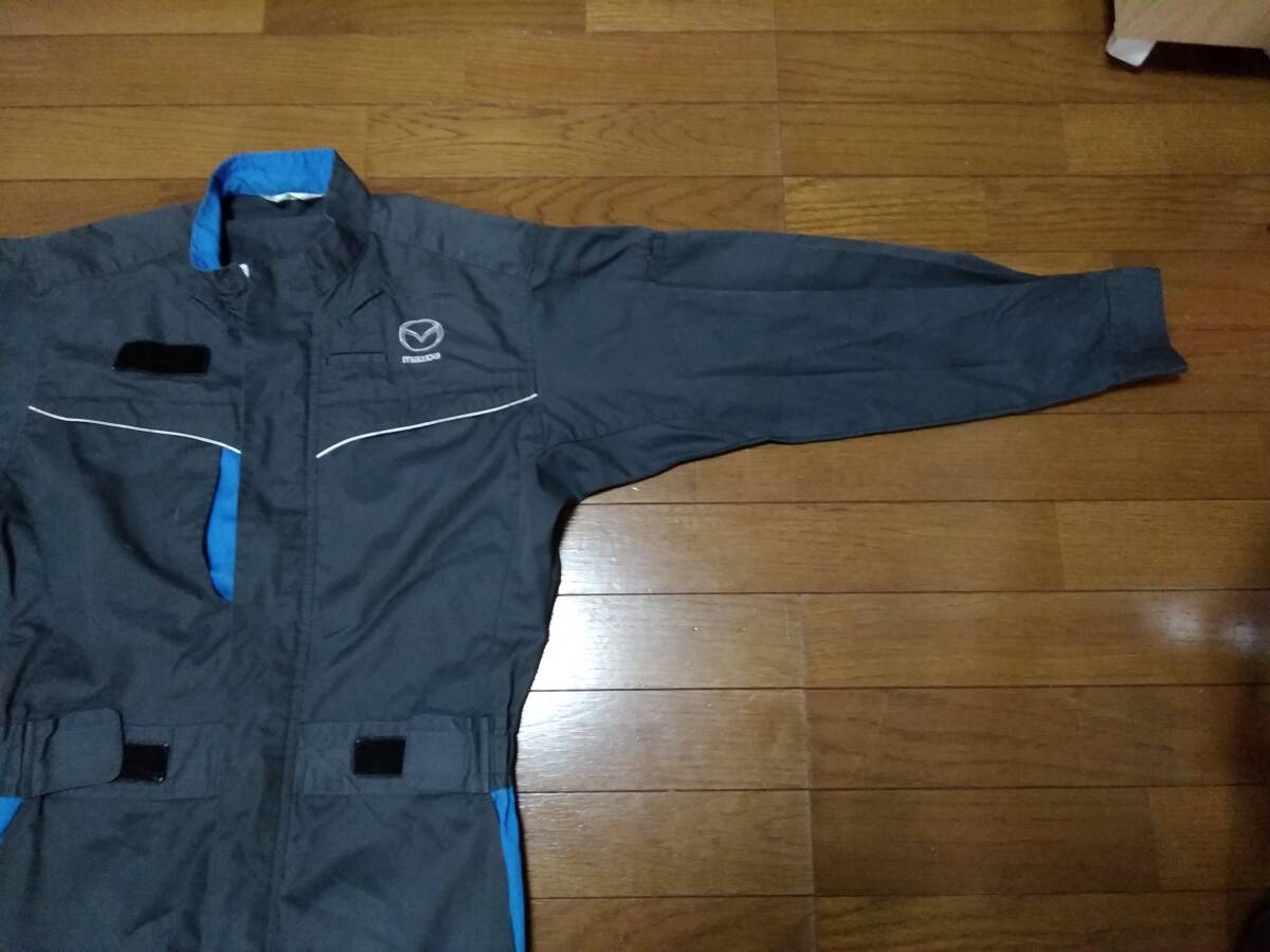 **[ Mazda ]MAZDA Mazda чёрный цвет длинный рукав Work комбинезон комбинезон M/ механизм nik комбинезон / обслуживание / рабочая одежда [ редкий товар?] **