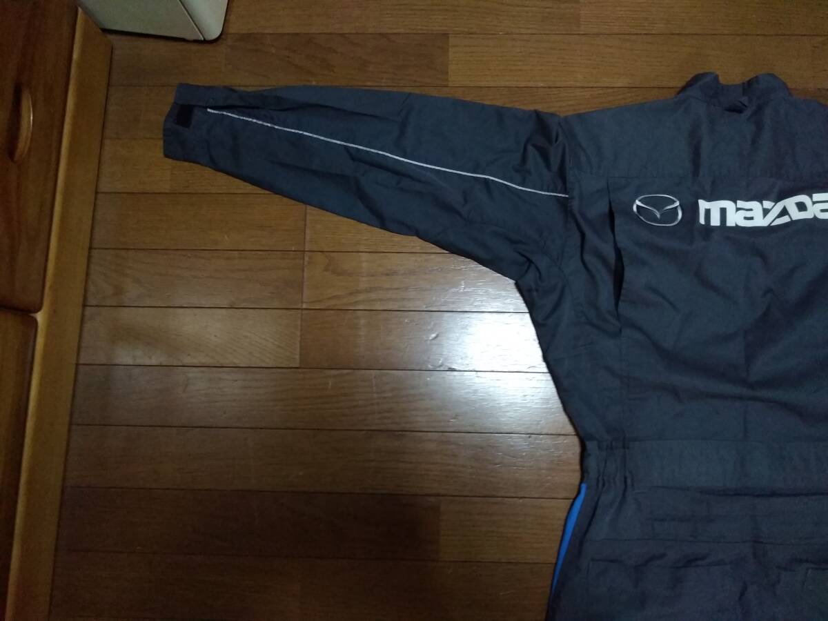 **[ Mazda ]MAZDA Mazda чёрный цвет длинный рукав Work комбинезон комбинезон M/ механизм nik комбинезон / обслуживание / рабочая одежда [ редкий товар?] **