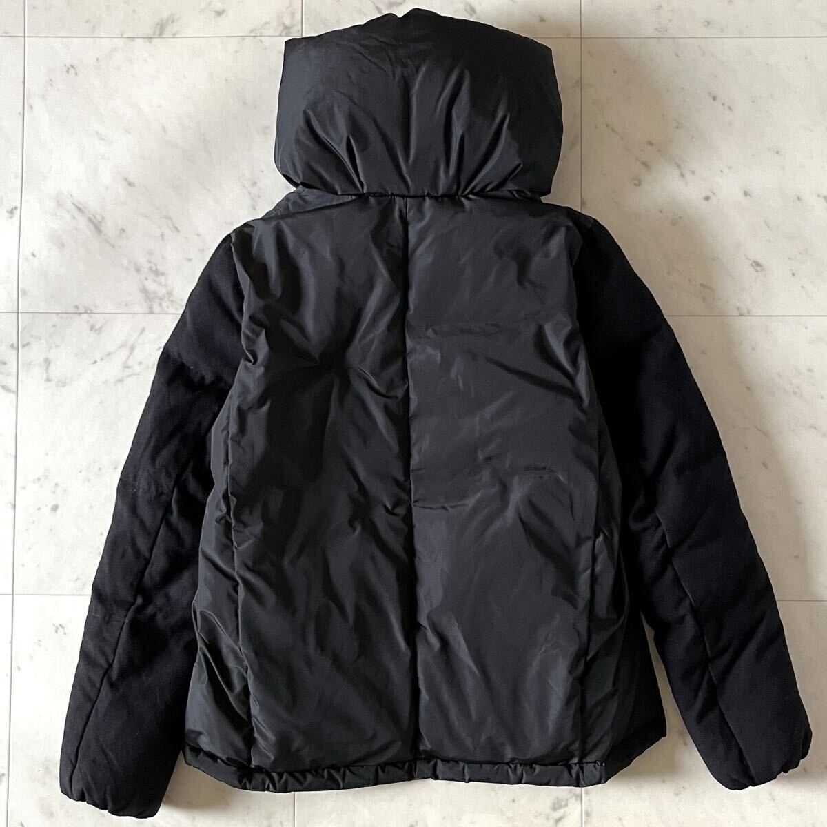人気♪23区 スタンドカラーダウンジャケット 40 L相当 ブラック黒 ショート丈 異素材切替 アウター レディース_画像3