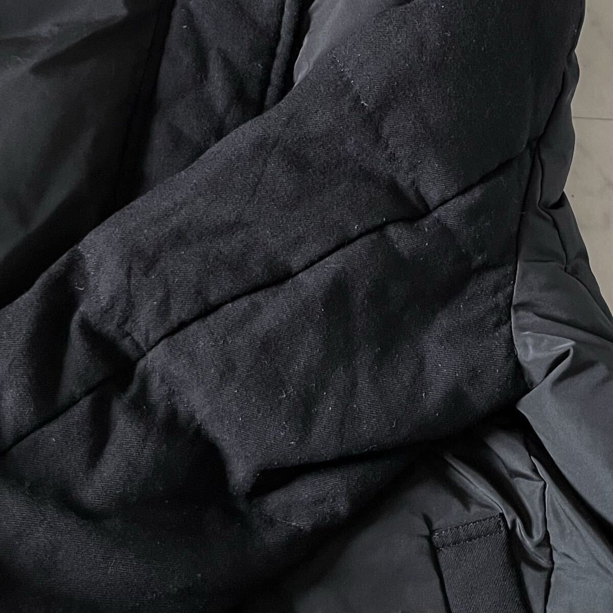 人気♪23区 スタンドカラーダウンジャケット 40 L相当 ブラック黒 ショート丈 異素材切替 アウター レディース_画像9
