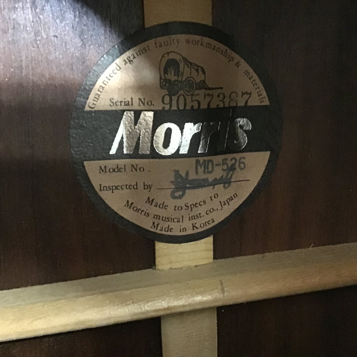 Morris Morris акустическая гитара MD-526 жесткий чехол имеется струнные инструменты текущее состояние товар [ включение в покупку не возможно / распродажа /11-127]