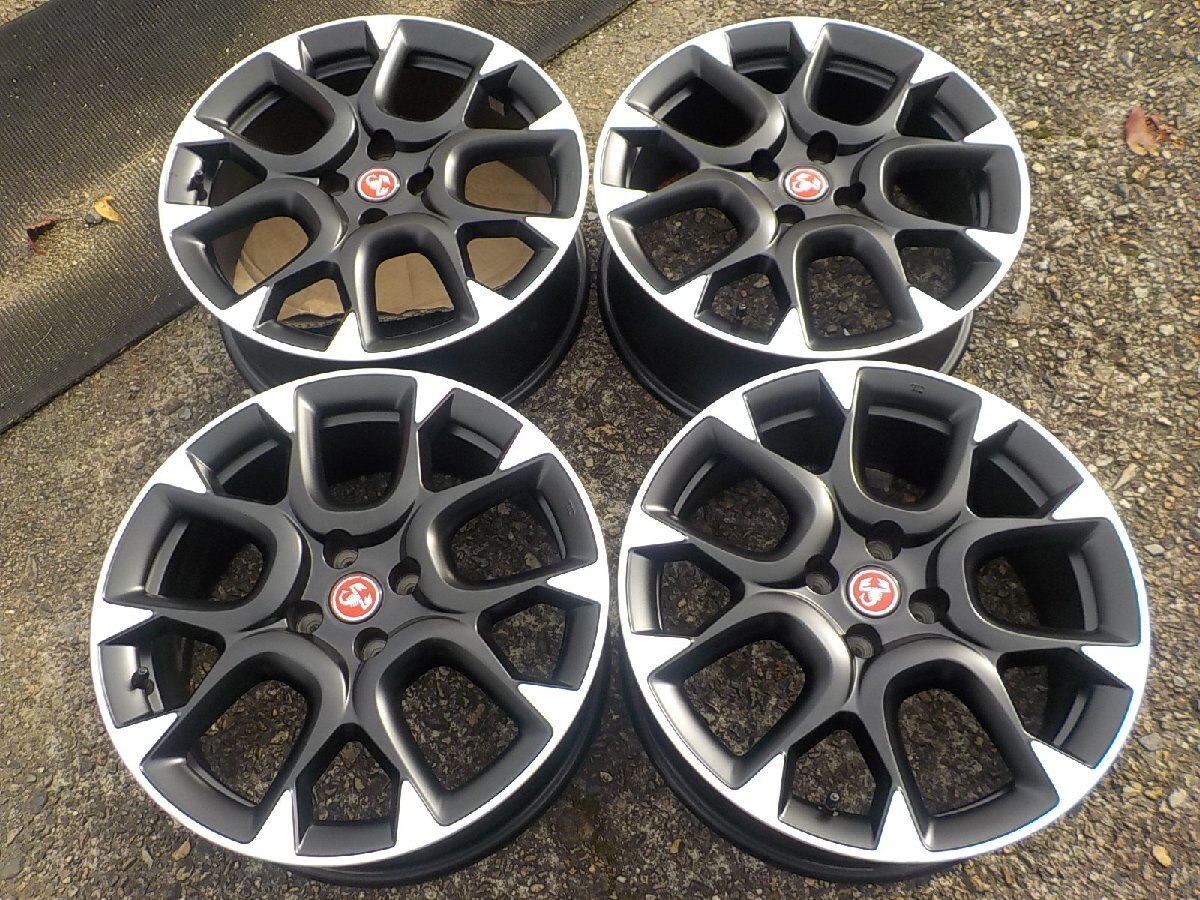 ■アバルト　595　コンペティツィオーネ純正　フィアット　500　プントなど17インチアルミ4本セット　7J＋38　98/4　58φ美品■京都発_画像1