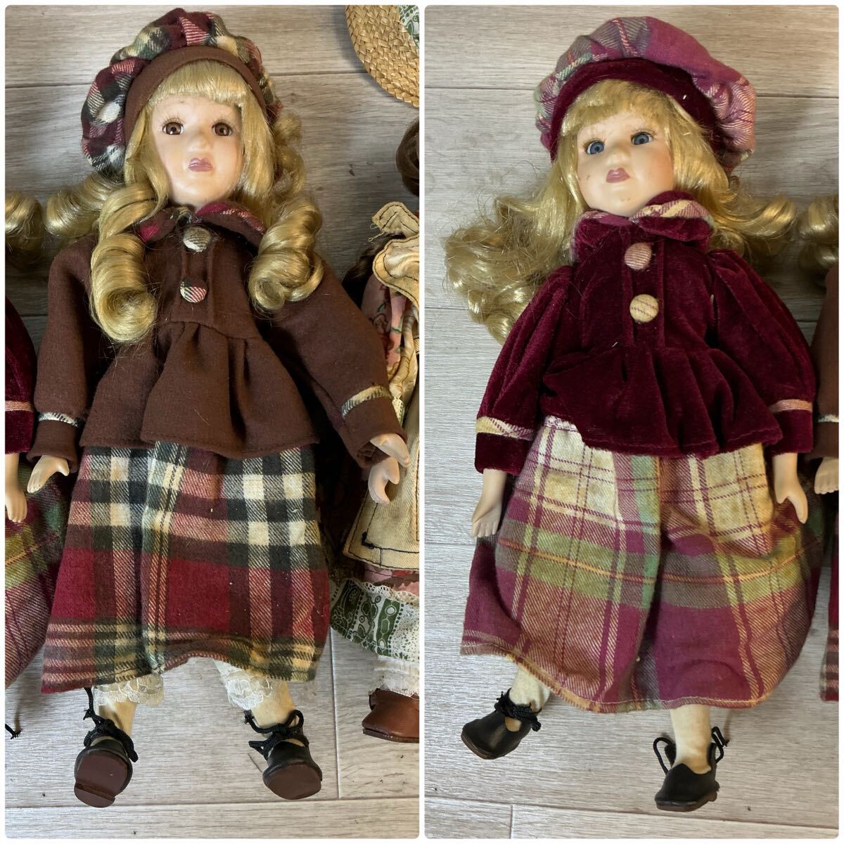 Yo5148 アンティーク ビスクドール 4点 人形 ドール フランス人形 西洋人形 コレクターズ 飾り インテリア 中古_画像2