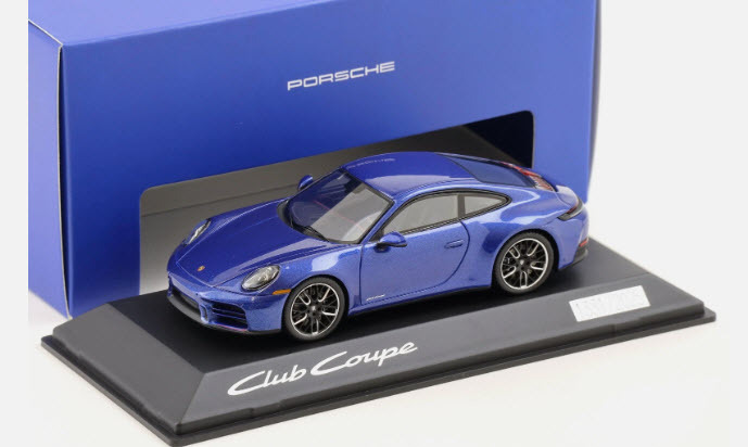 スパーク Spark 1/43 ポルシェ 911 (992.2) Carrera T Club Coupe club ブルー Porsche works 特注品_画像1