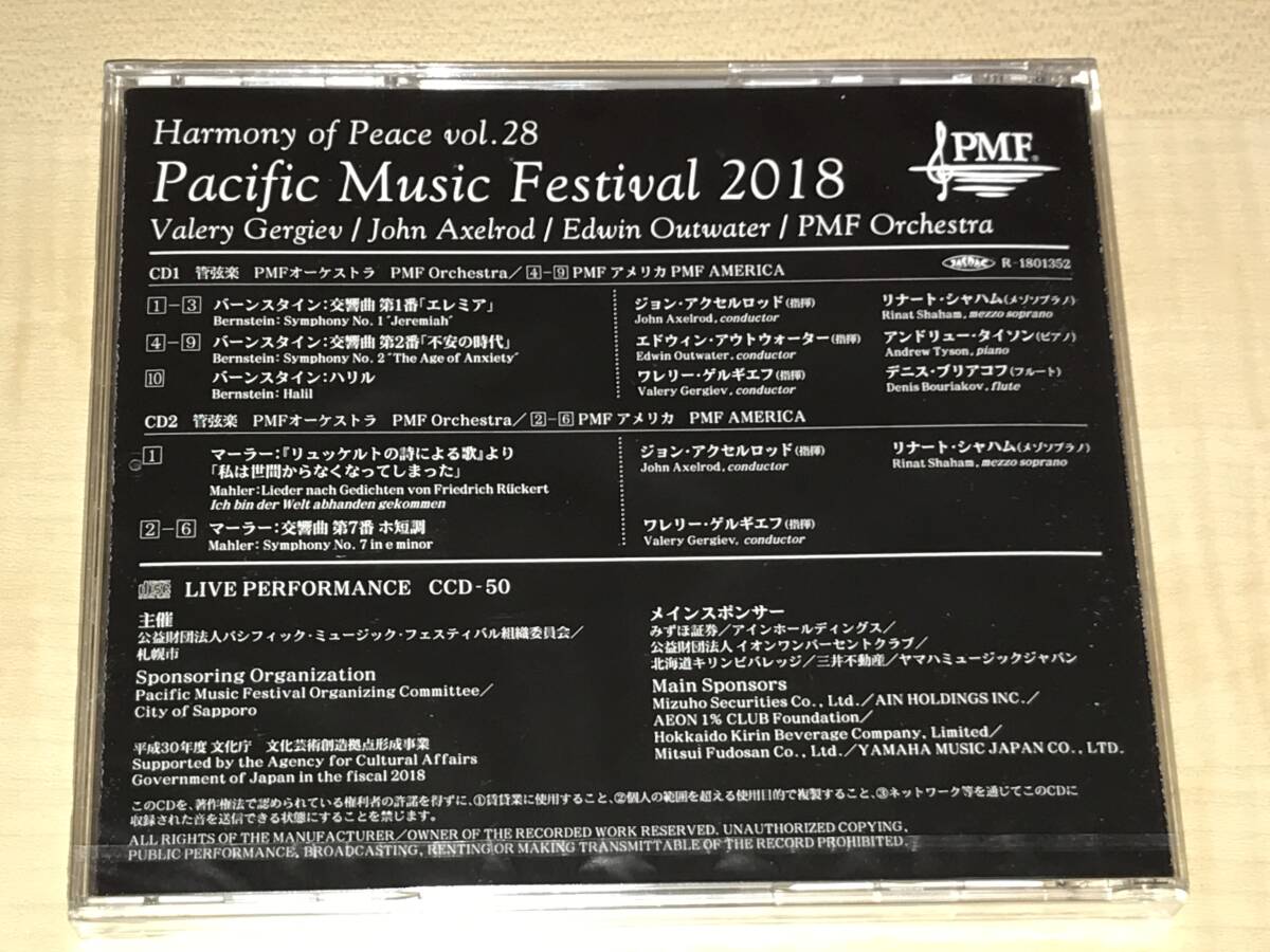 ハーモニー・オブ・ピース28 PMFオーケストラ/2018◆非売品2CD◆新品未開封_画像2