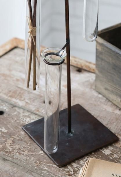 輸入雑貨 スパイラルチューブベース フラワーベース 花瓶 コベントガーデン 一輪挿し アイアン シャビーシック アンティーク モダン KW-45_画像3