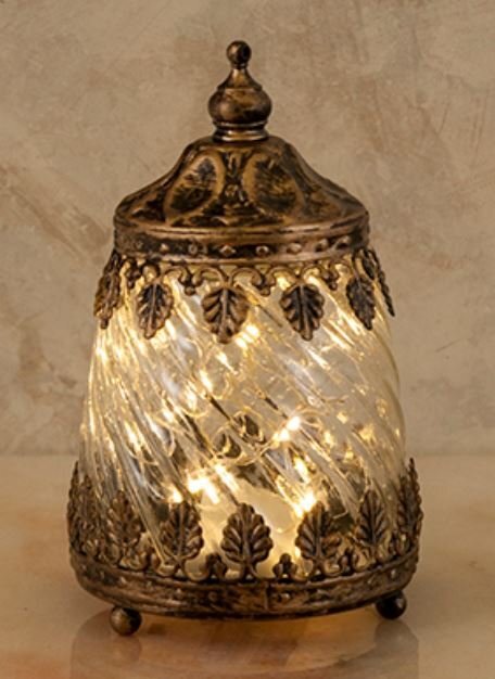 輸入雑貨 LED ランタン ロワール ランプ アンティーク ゴールド リビングスタジオ 直輸入 カンテラ シャビーシック 吊り下げ YF20220138G_画像1