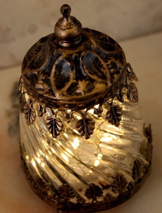 輸入雑貨 LED ランタン ロワール ランプ アンティーク ゴールド リビングスタジオ 直輸入 カンテラ シャビーシック 吊り下げ YF20220138G_画像4