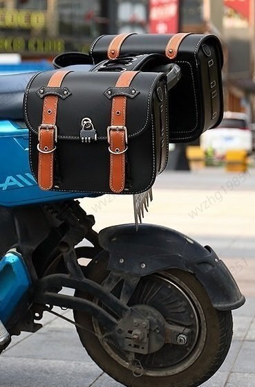 новый товар боковая сумка левый правый 2 шт. комплект для мотоцикла подседельная сумка PU юг столица таблеток имеется водонепроницаемый ключ кейс бардачок touring ( Brown )