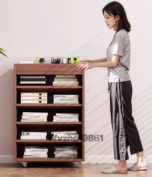  реальный дерево книжный шкаф приземление место хранения полки передвижной Cart книжка место хранения полки для бытового использования простой много слой ребенок книжная полка 