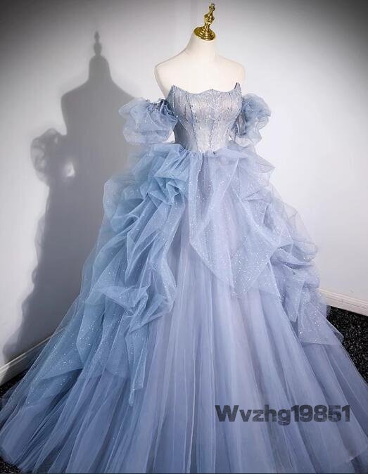 高級★流行美品気質演出芸考大会年度主催ピアノ独唱成人式ポンポンスカート_画像3