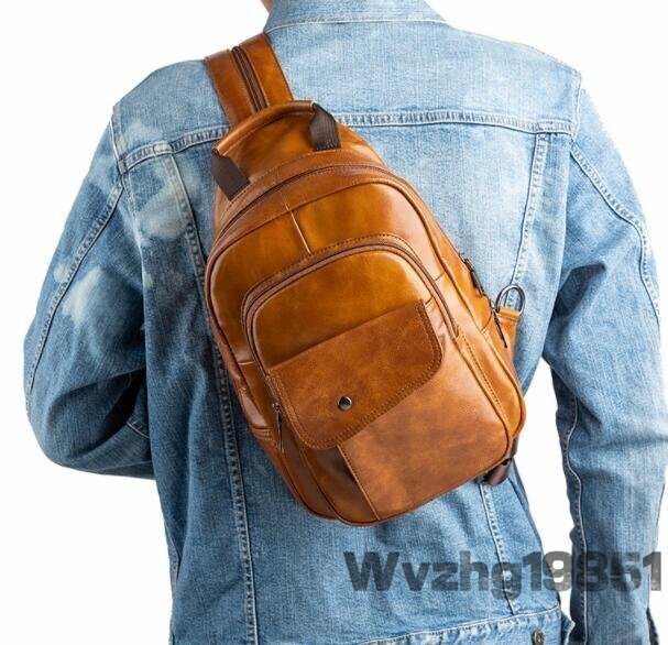  новый товар * мужской сумка телячья кожа сумка "body" натуральная кожа альпинизм путешествие уличный one плечо наклонный .. сумка модный ходить на работу место хранения возможность 
