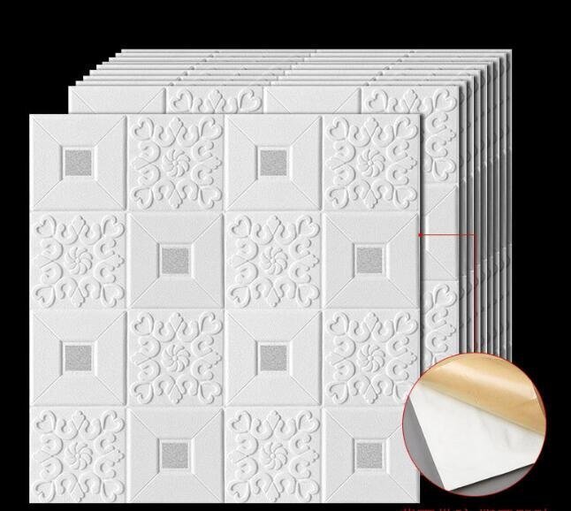 高品質☆新品、未使用★20枚 70cm×70cm 厚さ3mm 背景壁 3D立体レンガ模様壁紙 防水 汚い防止 カビ防止 エコ素材_画像2